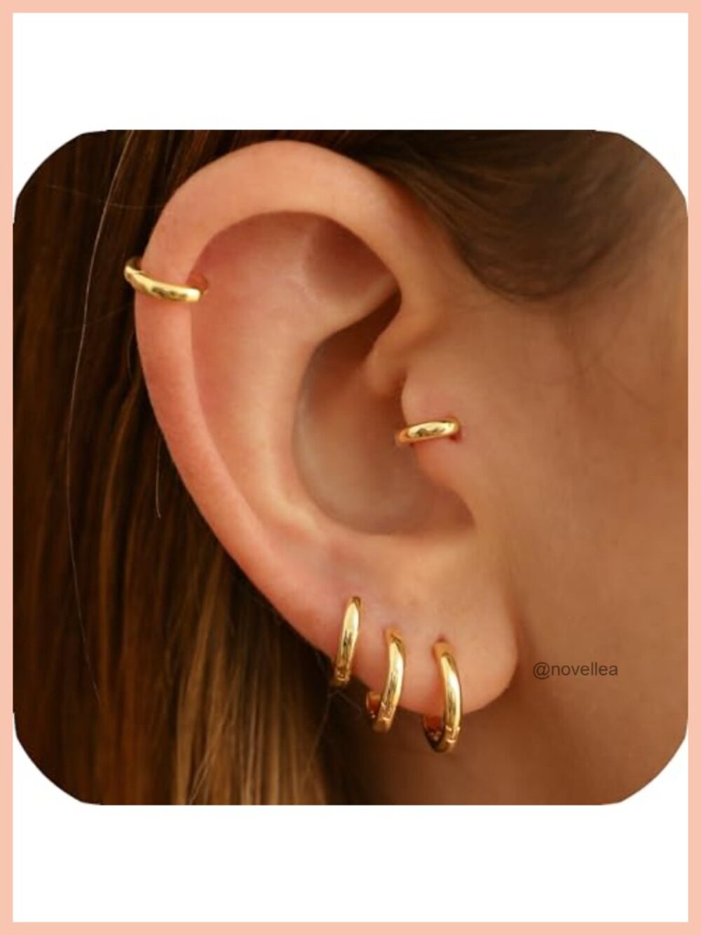 925 Sterling Silver Small Hoop Earrings 14K Gold Plated Tiny Huggies